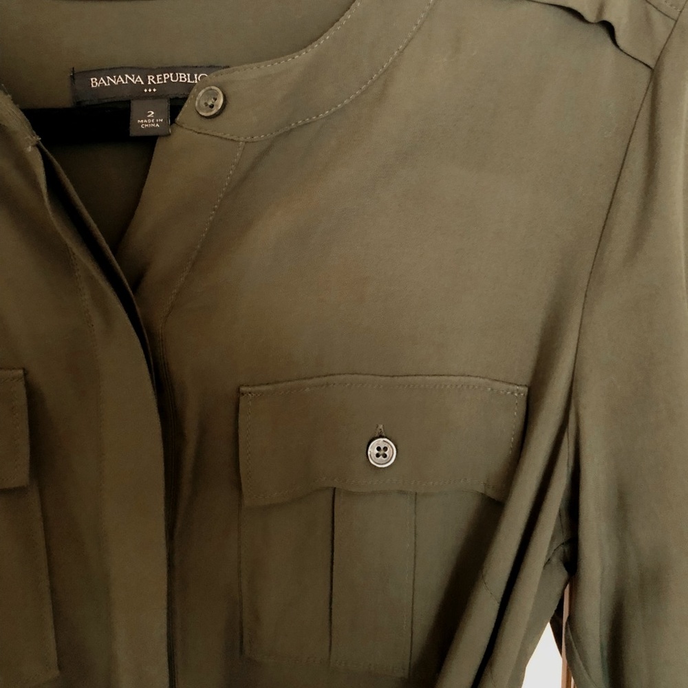 BANANA REPUBLIC FOREST GREEN DRESS